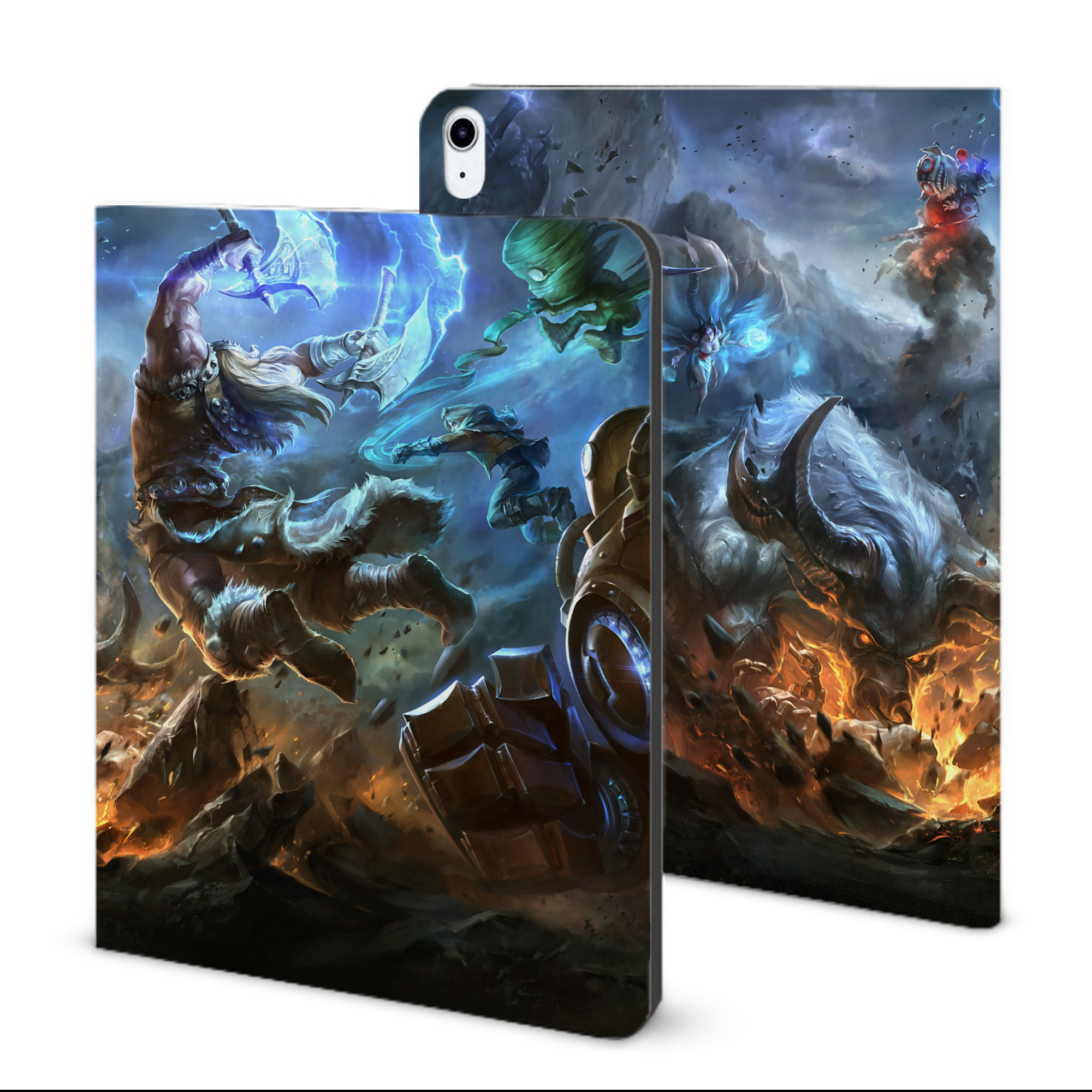 （画像用） リーグ・オブ・レジェンド League of Legends LOL IPad ケース ブック型 PUレザー TPU 耐衝撃 軽量 薄型 ペン収納なし 全面保護 IPad 各モデル対応